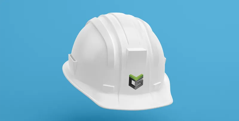 CLS logo on a white hard hat