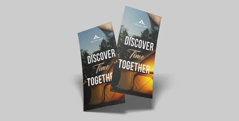 Surrey Lakes Glamping printed flyers